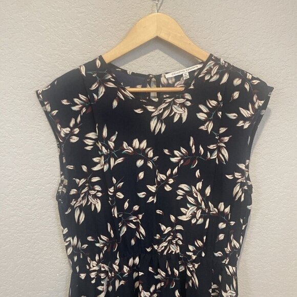 Collective Concepts Blue Floral MIDI Dress Sleeveless Band Collar Pullover XL - Picture 3 of 12